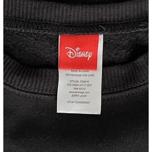 Disney Mickey Mouse With Santa Hat Sweatshirt Cropped Black Women’s  Size XS - Picture 6 of 9
